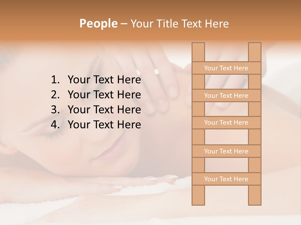 A Woman Getting A Back Massage From A Massager PowerPoint Template