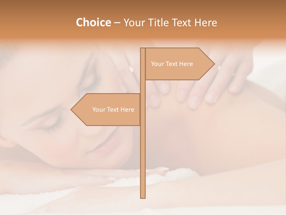 A Woman Getting A Back Massage From A Massager PowerPoint Template