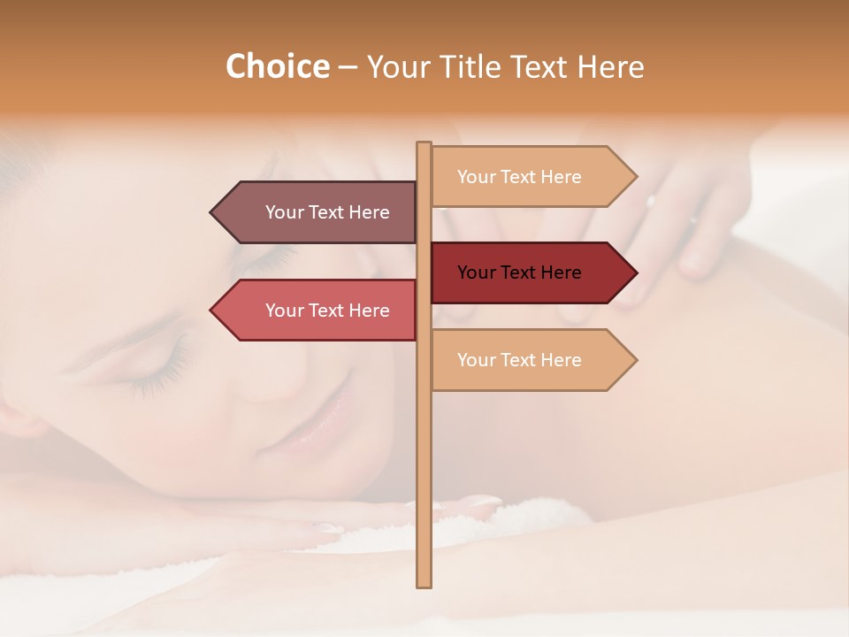 A Woman Getting A Back Massage From A Massager PowerPoint Template