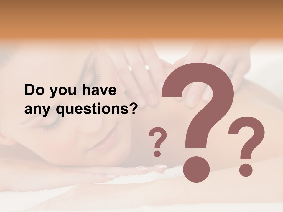 A Woman Getting A Back Massage From A Massager PowerPoint Template