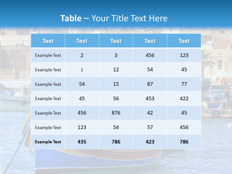 A Colorful Boat In The Water With A City In The Background PowerPoint Template