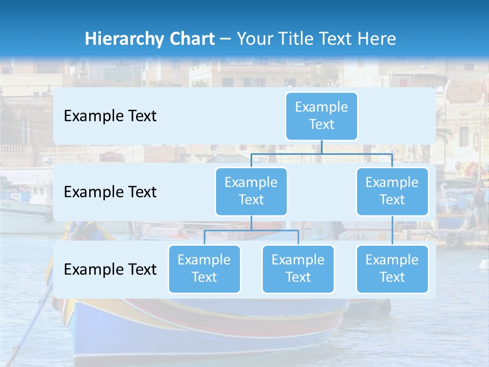A Colorful Boat In The Water With A City In The Background PowerPoint Template