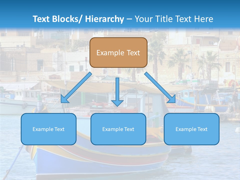 A Colorful Boat In The Water With A City In The Background PowerPoint Template