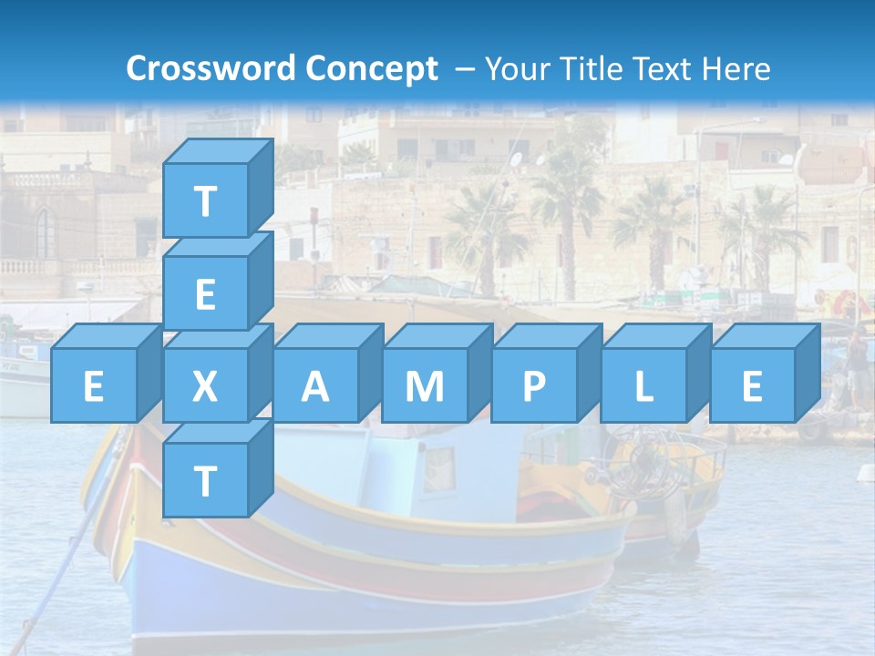 A Colorful Boat In The Water With A City In The Background PowerPoint Template