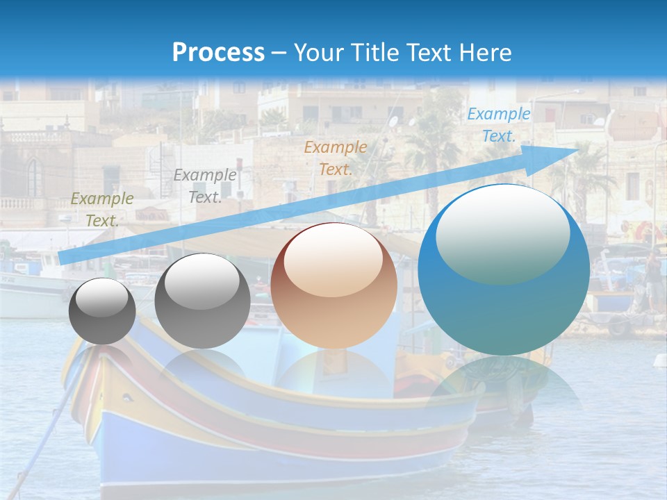 A Colorful Boat In The Water With A City In The Background PowerPoint Template