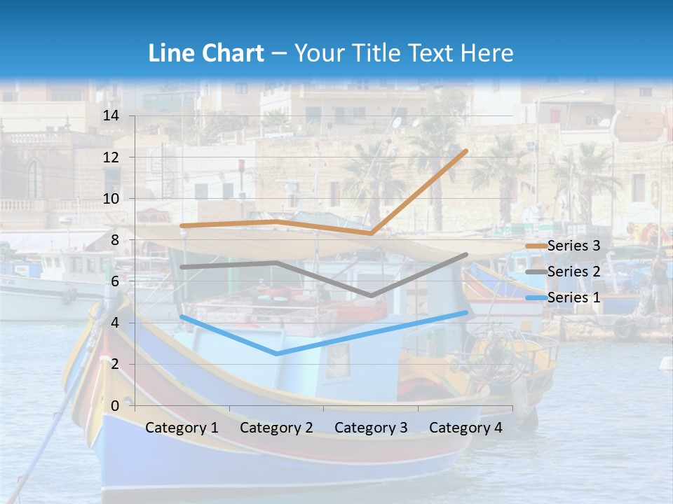 A Colorful Boat In The Water With A City In The Background PowerPoint Template