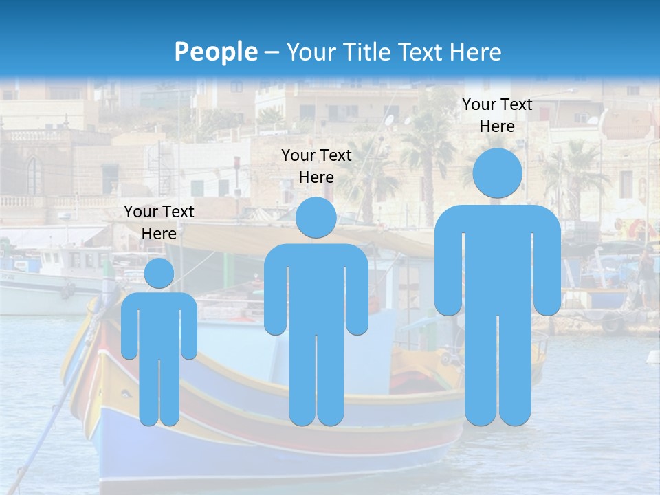 A Colorful Boat In The Water With A City In The Background PowerPoint Template