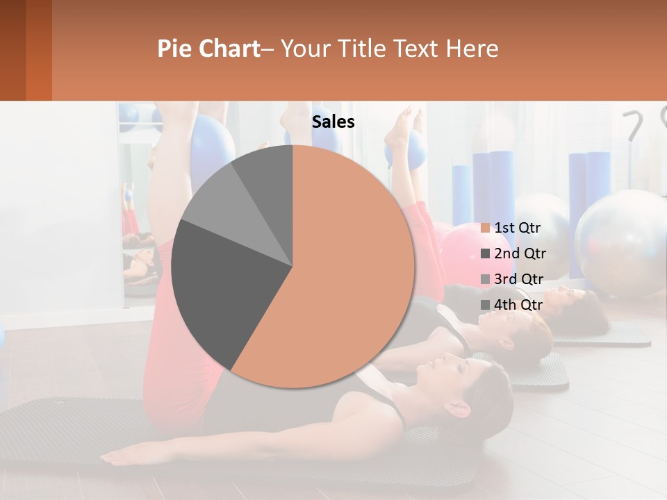 A Group Of Women Doing Yoga Exercises In A Gym PowerPoint Template