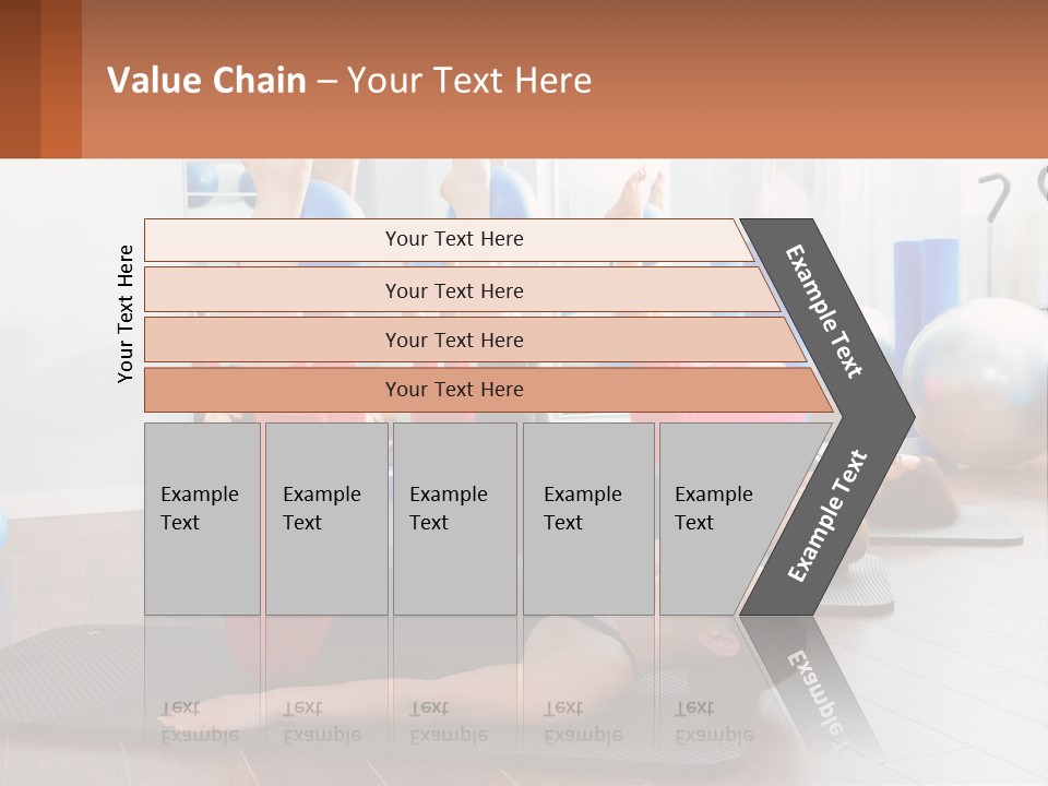 A Group Of Women Doing Yoga Exercises In A Gym PowerPoint Template