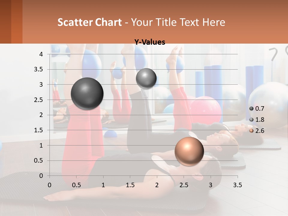 A Group Of Women Doing Yoga Exercises In A Gym PowerPoint Template