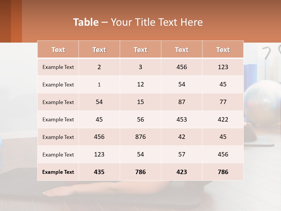 A Group Of Women Doing Yoga Exercises In A Gym PowerPoint Template