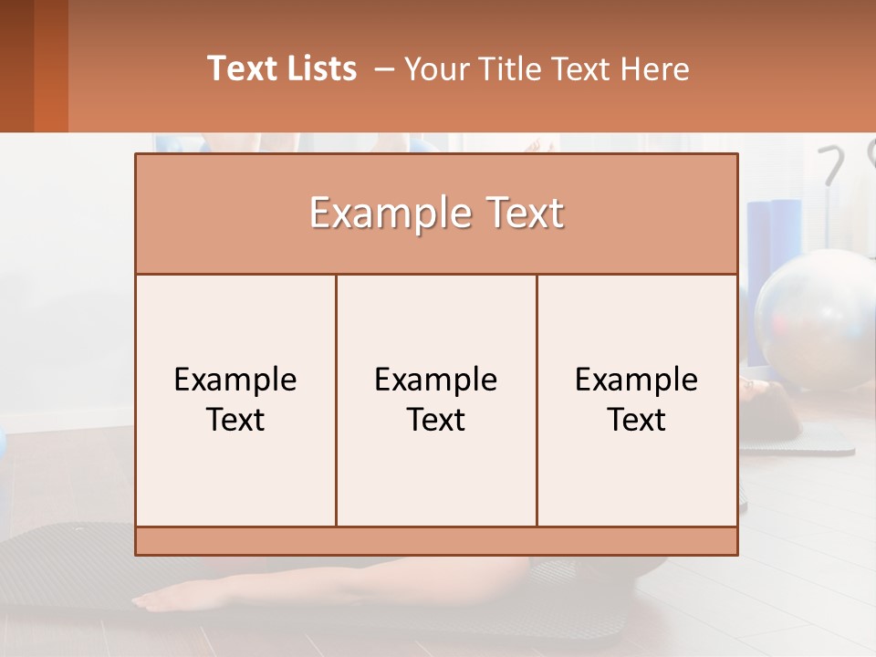 A Group Of Women Doing Yoga Exercises In A Gym PowerPoint Template