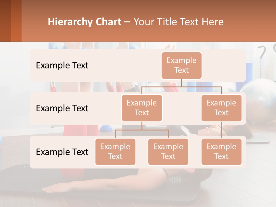 A Group Of Women Doing Yoga Exercises In A Gym PowerPoint Template