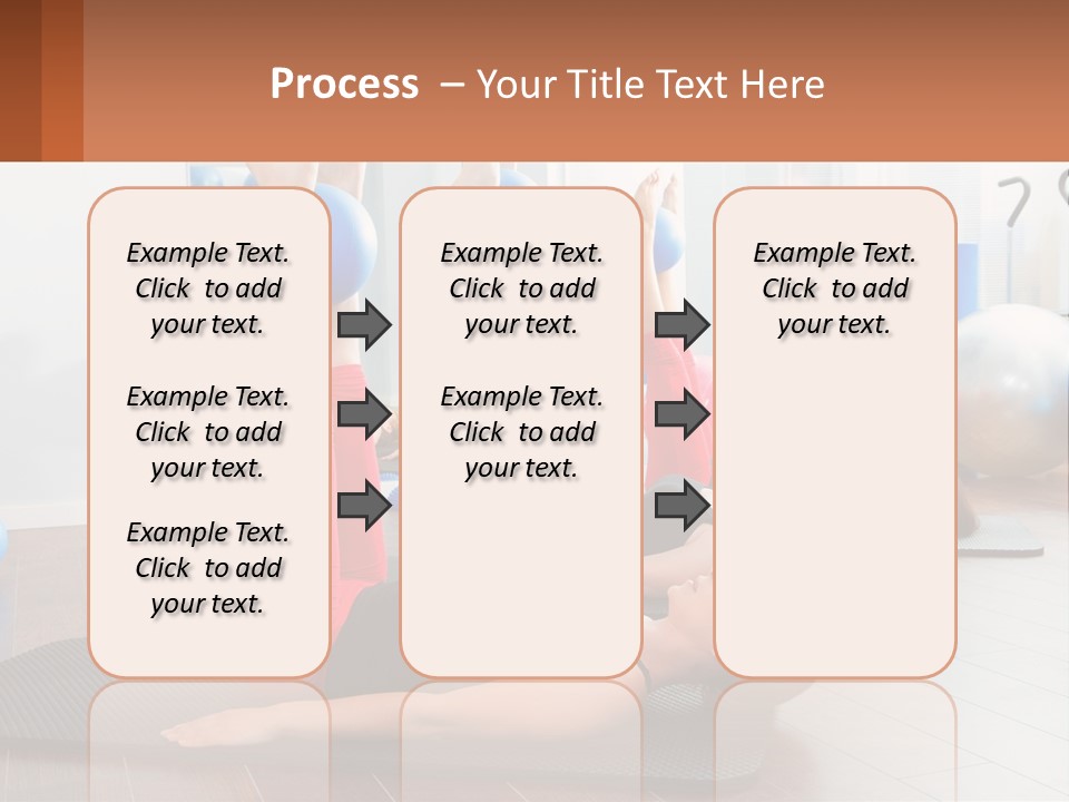 A Group Of Women Doing Yoga Exercises In A Gym PowerPoint Template