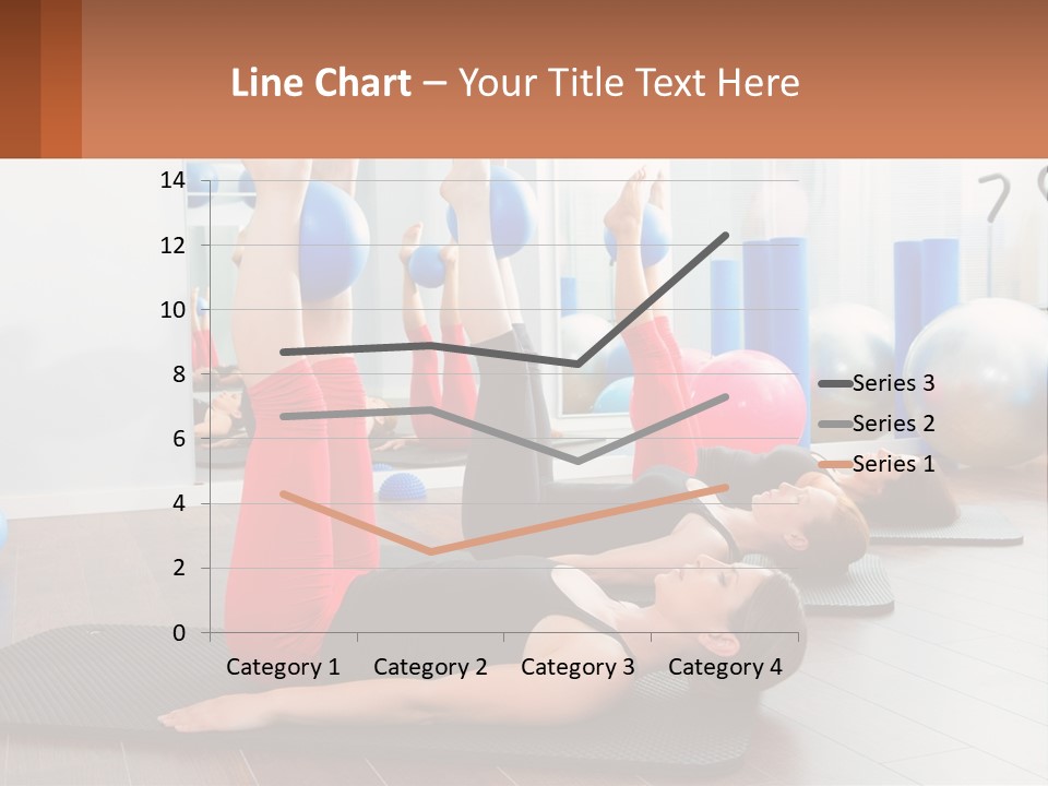 A Group Of Women Doing Yoga Exercises In A Gym PowerPoint Template