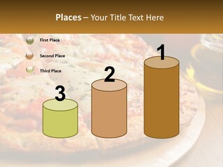 A Pizza Sitting On Top Of A Wooden Cutting Board PowerPoint Template