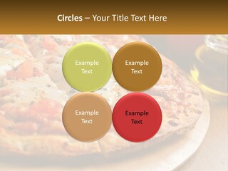 A Pizza Sitting On Top Of A Wooden Cutting Board PowerPoint Template