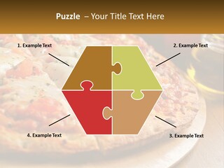 A Pizza Sitting On Top Of A Wooden Cutting Board PowerPoint Template