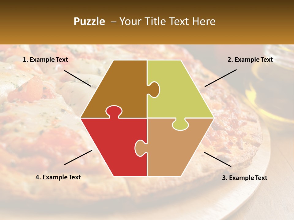 A Pizza Sitting On Top Of A Wooden Cutting Board PowerPoint Template