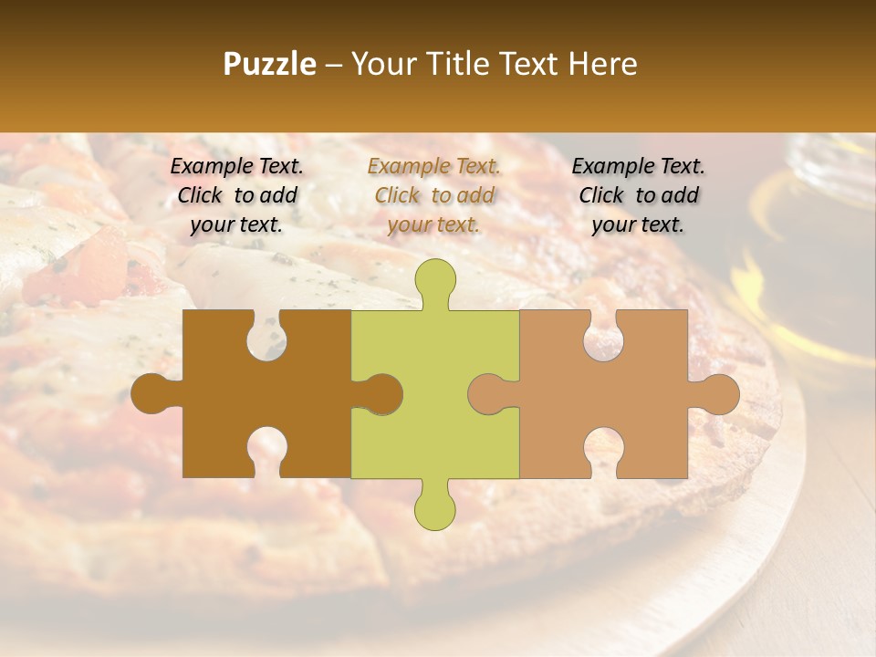 A Pizza Sitting On Top Of A Wooden Cutting Board PowerPoint Template