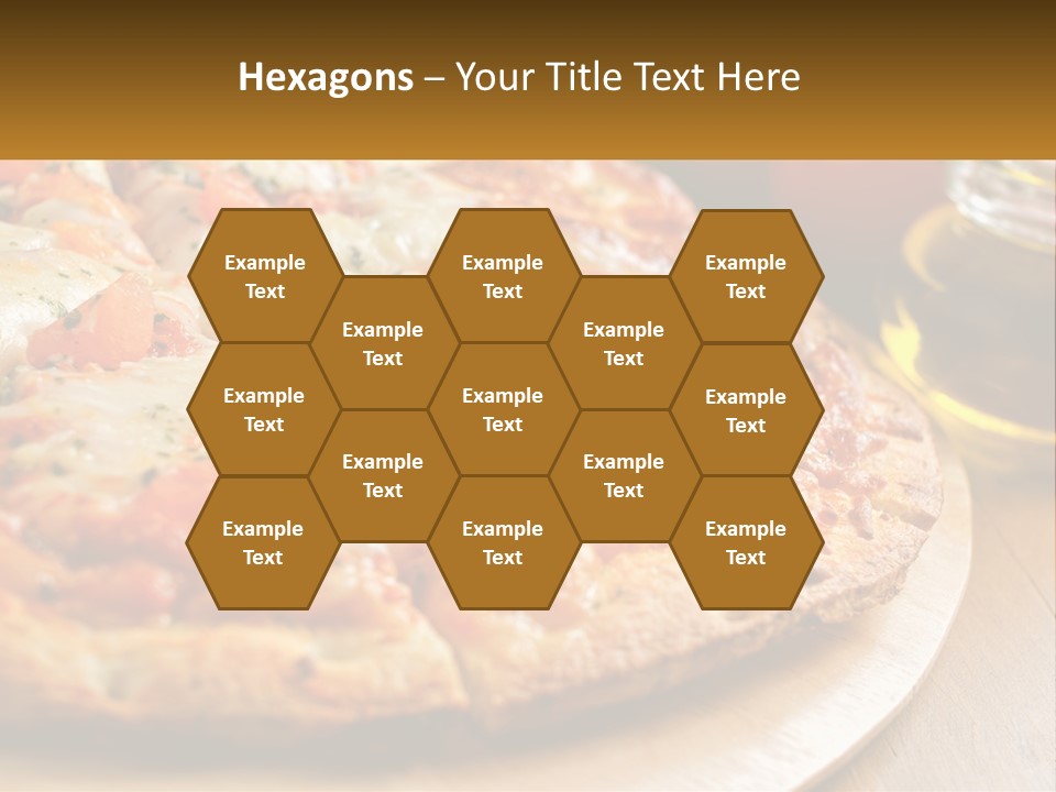 A Pizza Sitting On Top Of A Wooden Cutting Board PowerPoint Template