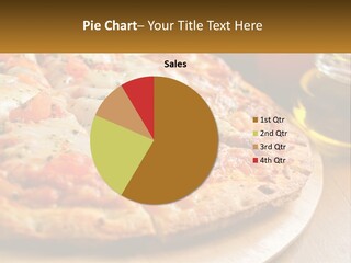 A Pizza Sitting On Top Of A Wooden Cutting Board PowerPoint Template