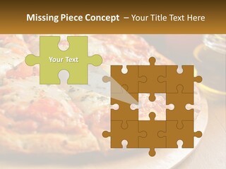A Pizza Sitting On Top Of A Wooden Cutting Board PowerPoint Template