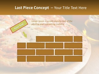 A Pizza Sitting On Top Of A Wooden Cutting Board PowerPoint Template