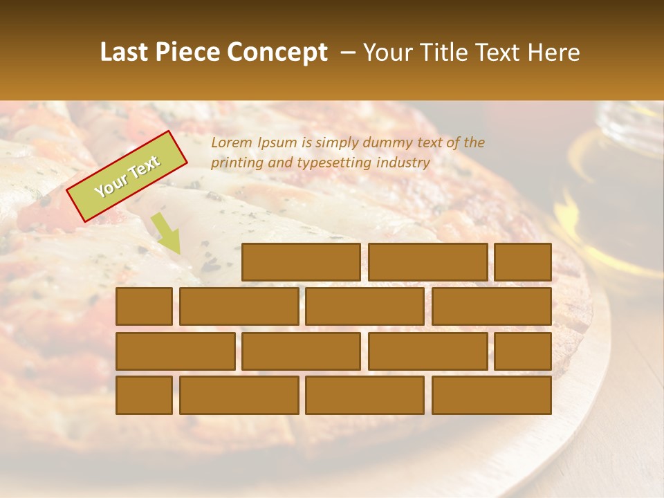 A Pizza Sitting On Top Of A Wooden Cutting Board PowerPoint Template