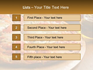 A Pizza Sitting On Top Of A Wooden Cutting Board PowerPoint Template