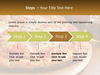 A Pizza Sitting On Top Of A Wooden Cutting Board PowerPoint Template