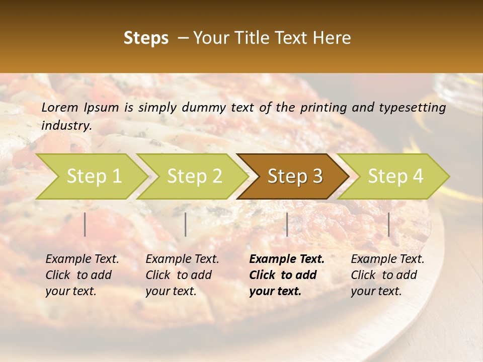 A Pizza Sitting On Top Of A Wooden Cutting Board PowerPoint Template