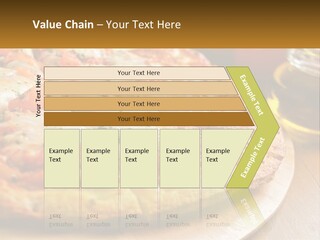 A Pizza Sitting On Top Of A Wooden Cutting Board PowerPoint Template