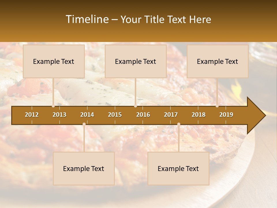 A Pizza Sitting On Top Of A Wooden Cutting Board PowerPoint Template