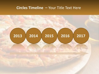 A Pizza Sitting On Top Of A Wooden Cutting Board PowerPoint Template