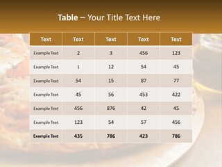 A Pizza Sitting On Top Of A Wooden Cutting Board PowerPoint Template