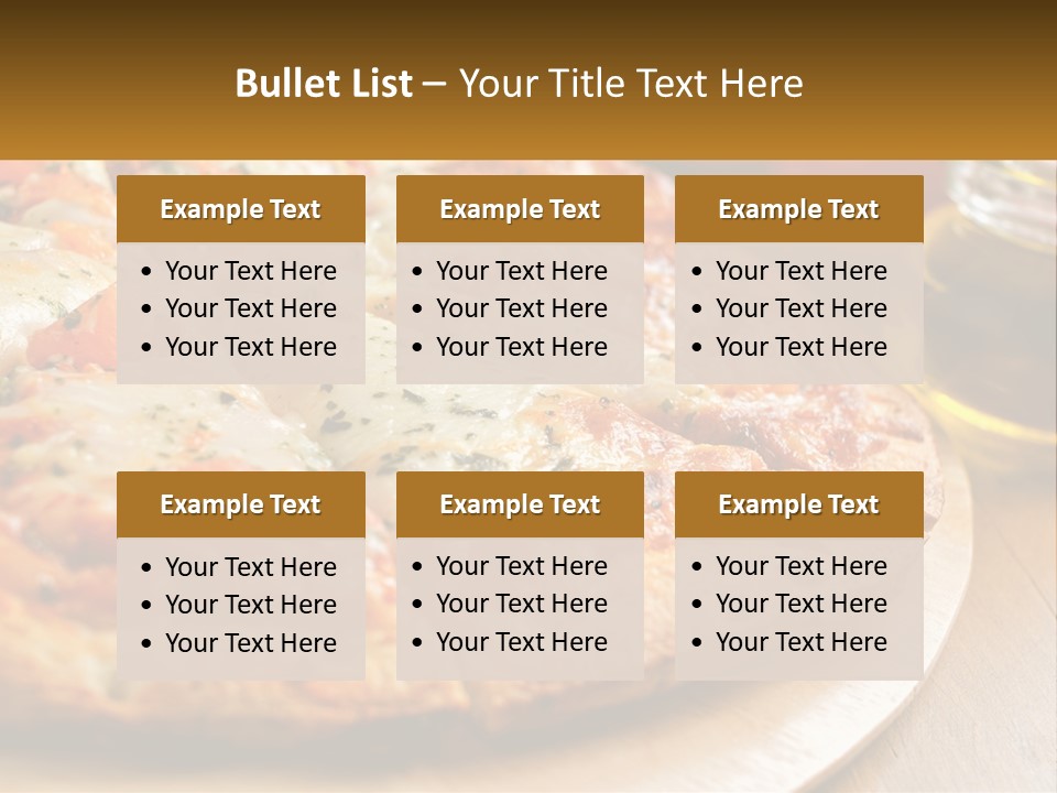 A Pizza Sitting On Top Of A Wooden Cutting Board PowerPoint Template