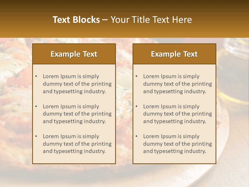 A Pizza Sitting On Top Of A Wooden Cutting Board PowerPoint Template