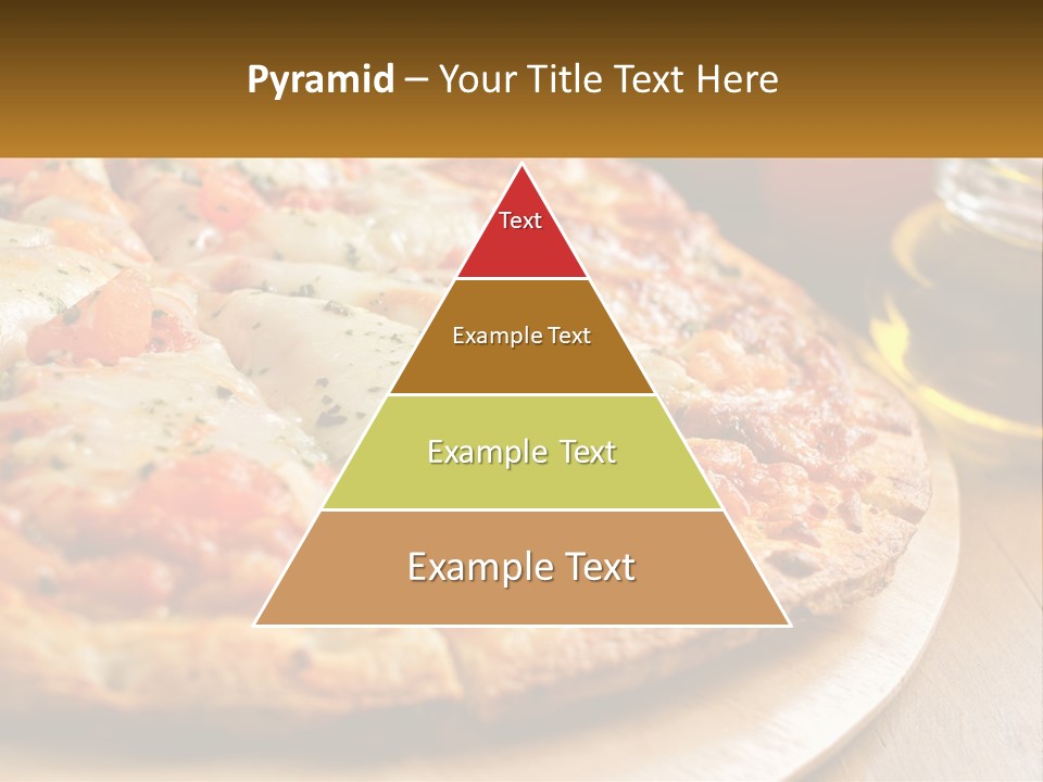 A Pizza Sitting On Top Of A Wooden Cutting Board PowerPoint Template