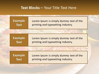 A Pizza Sitting On Top Of A Wooden Cutting Board PowerPoint Template