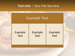 A Pizza Sitting On Top Of A Wooden Cutting Board PowerPoint Template