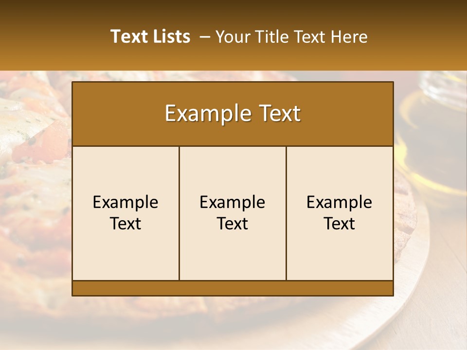 A Pizza Sitting On Top Of A Wooden Cutting Board PowerPoint Template