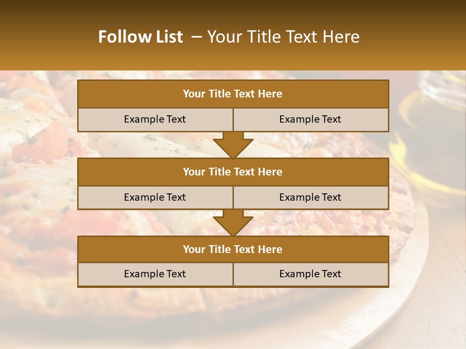 A Pizza Sitting On Top Of A Wooden Cutting Board PowerPoint Template