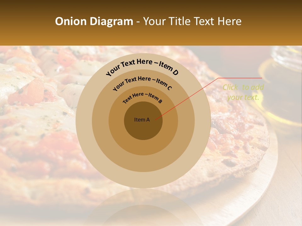 A Pizza Sitting On Top Of A Wooden Cutting Board PowerPoint Template