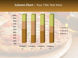 A Pizza Sitting On Top Of A Wooden Cutting Board PowerPoint Template