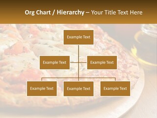 A Pizza Sitting On Top Of A Wooden Cutting Board PowerPoint Template