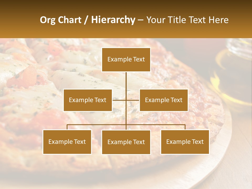 A Pizza Sitting On Top Of A Wooden Cutting Board PowerPoint Template