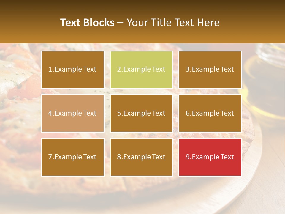 A Pizza Sitting On Top Of A Wooden Cutting Board PowerPoint Template