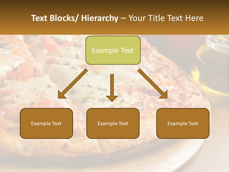 A Pizza Sitting On Top Of A Wooden Cutting Board PowerPoint Template
