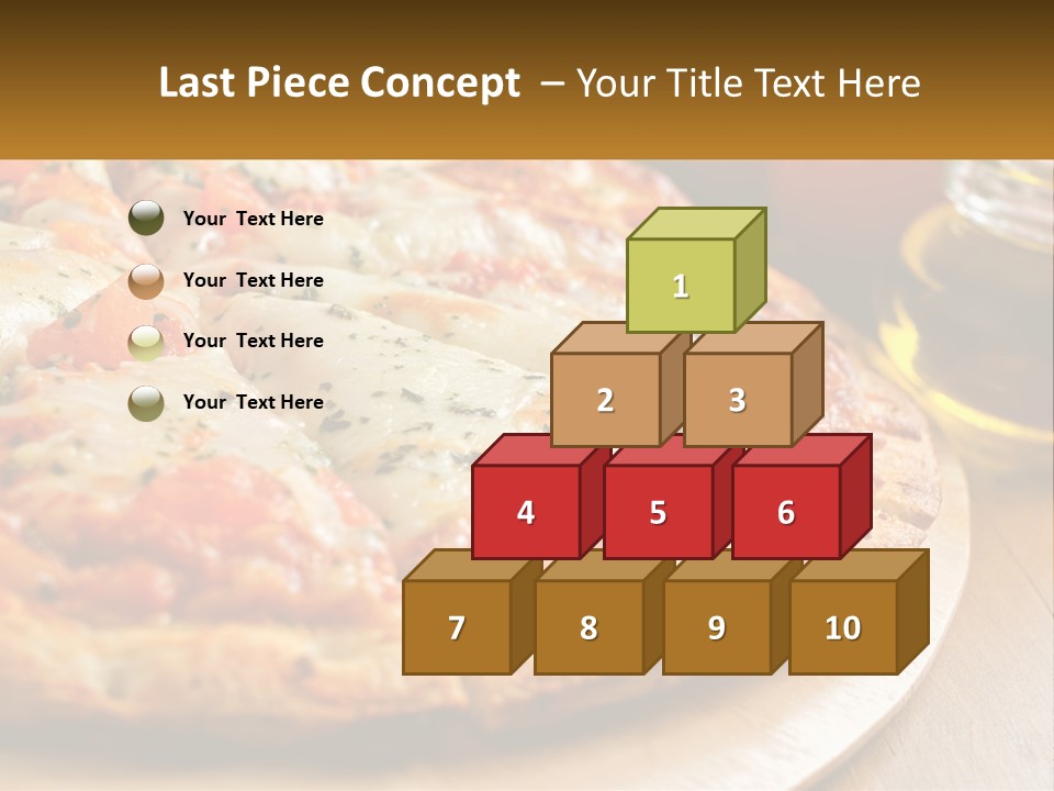 A Pizza Sitting On Top Of A Wooden Cutting Board PowerPoint Template